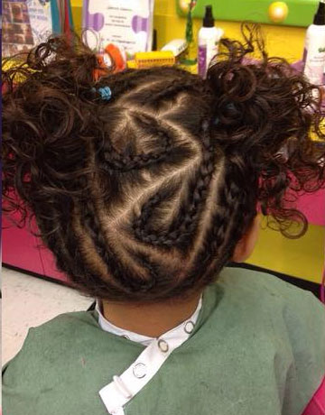 Child Lightning Bolt Hair Design