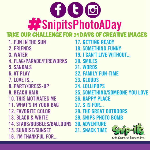 Snip-its Photo a Day Challenge in July | Snip-its